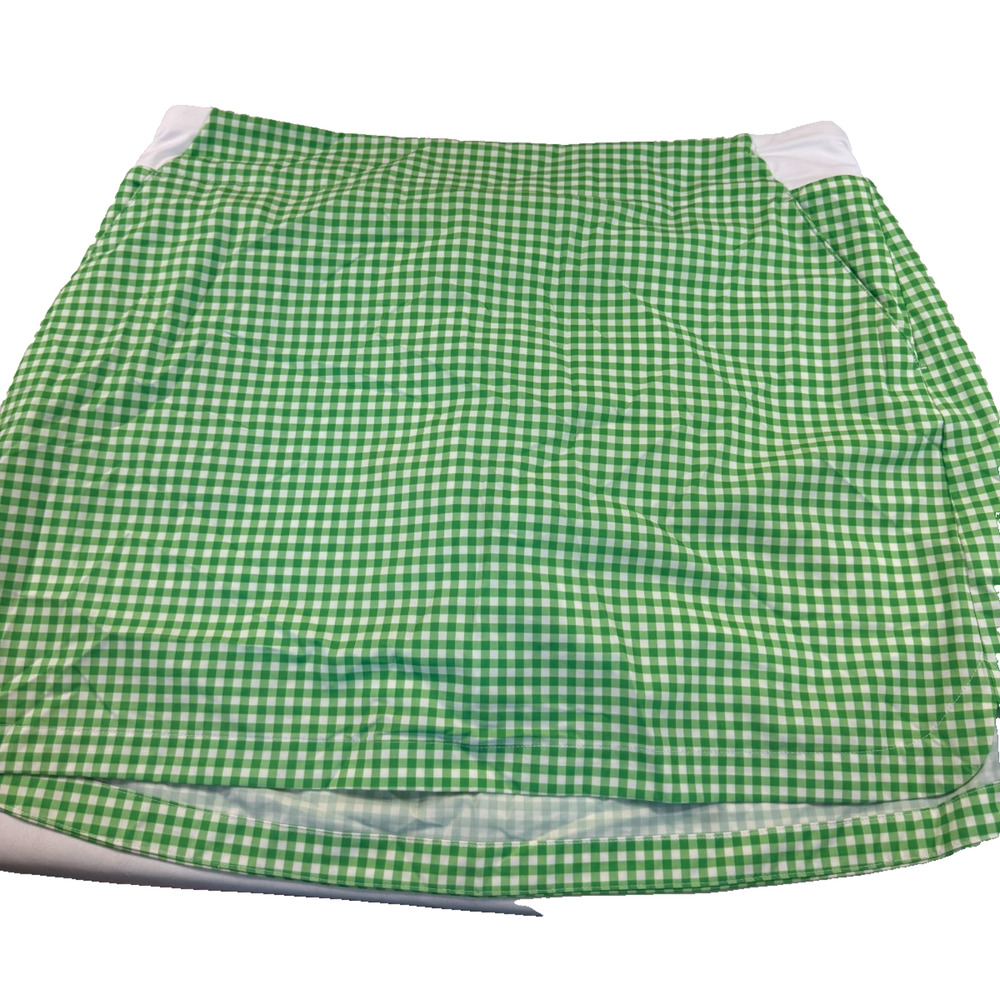 Walter Hagen Performance Women's 2XL Green Gingham Golf Skort
